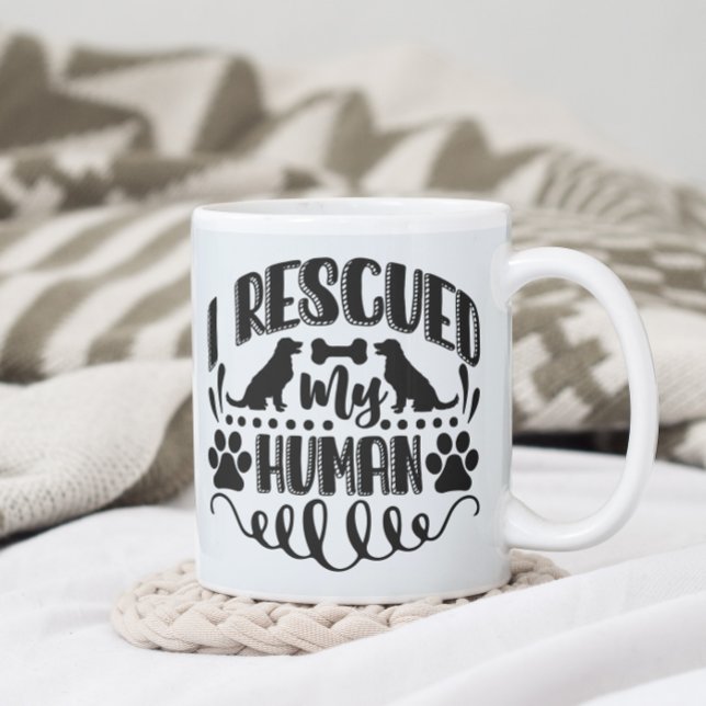 Taza De Café Rescaté a mi humano (Subido por el creador)