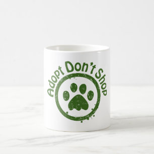 Taza De Café Rescate de perros - Adopta No Compras Mug