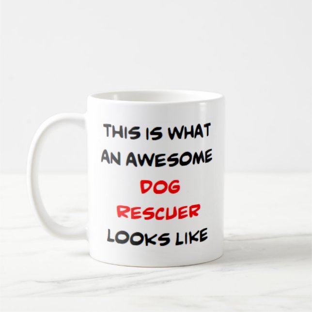 Taza De Café rescatista de perros, impresionante (Izquierda)