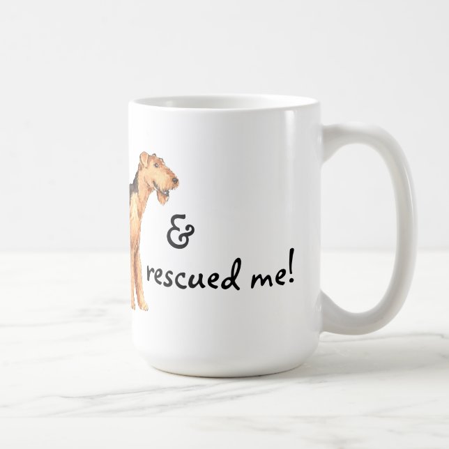 Taza De Café Rescue Airedale (Derecha)