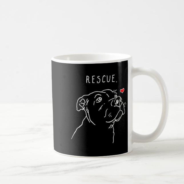 Taza De Café Rescue Dog, Tbull Drawing, Rescue Mom, Adopt Don't (Derecha)