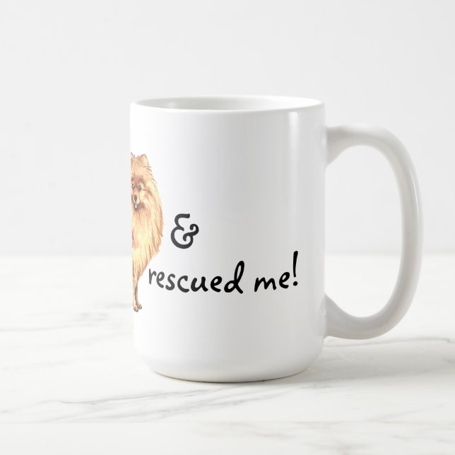 Taza De Café Rescue Pomeranian (Derecha)