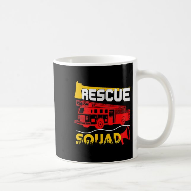 Taza De Café Rescue Squad Lifesaver Fireman Gift Proud Firefigh (Derecha)