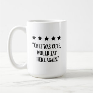 Taza De Café reseña divertida de cinco estrellas para chef