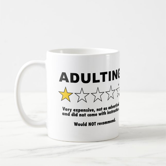 Taza De Café Reseña para adultos - Revisión de una estrella (Izquierda)