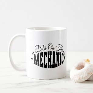 Taza De Café Reservado para la mecánica Esposa divertida del me