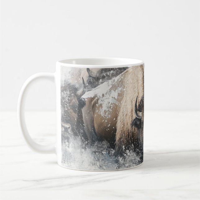 Taza De Café Resiliencia en invierno: Bison Coffee Mug (Izquierda)