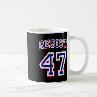 Taza De Café Resista a Trump 47 gráfico con problemas retro