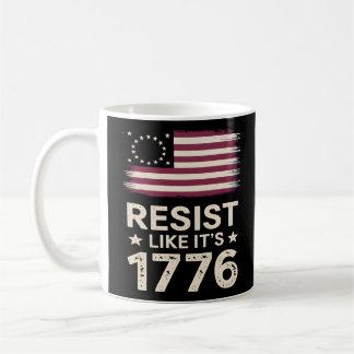 Taza De Café Resista como si fuera la bandera conservadora esta