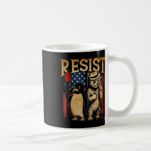 Taza De Café Resistir A Los Pingüinos Y Al Oso Resistir A La Pr