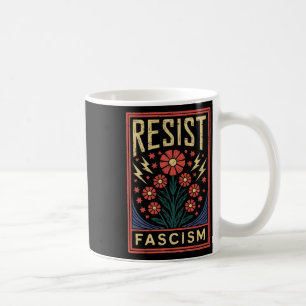 Taza De Café Resistir al fascismo como protesta contra Trump