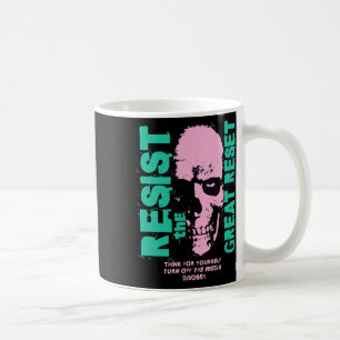 Taza De Café Resistir Al Gran Reinicio De Los Antiglobalización