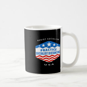 Taza De Café Resistir al socialismo - Practicar el distanciamie