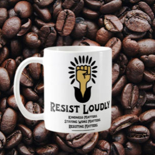 Taza De Café Resistir el Louds Classic Mug   Activista antifasc