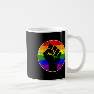 Taza De Café Resistir el poder de fuerza de lgbt arcoiris lesbi