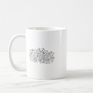 Taza De Café Resistir Floral Botánico Protesta Liberal Sutil