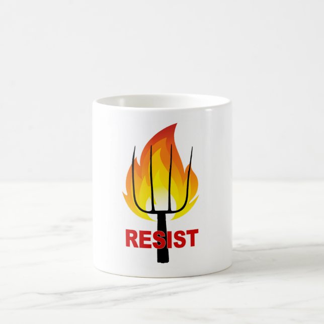 Taza De Café Resistir la antorcha y la horquilla (Centro)
