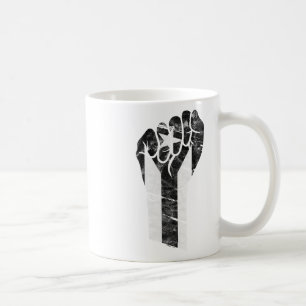 Taza De Café Resistir la bandera de Puerto Rico Negro Resiste P
