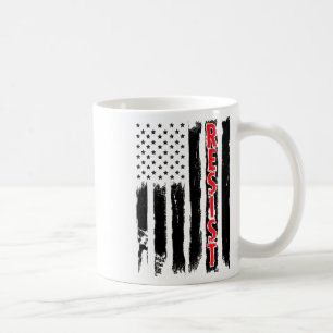 Taza De Café Resistir - La bandera estadounidense resiste la ca