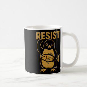 Taza De Café Resistir la resistencia del pingüino rebelde prote