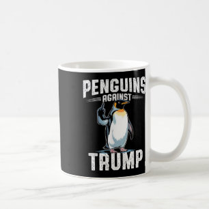 Taza De Café Resistir Pingüinos Contra Trump - Hacer el Impuest