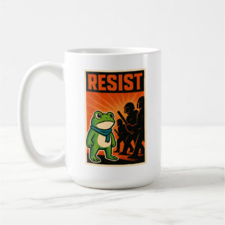 Taza De Café resistir rana, resistencia de rana, rana de portla