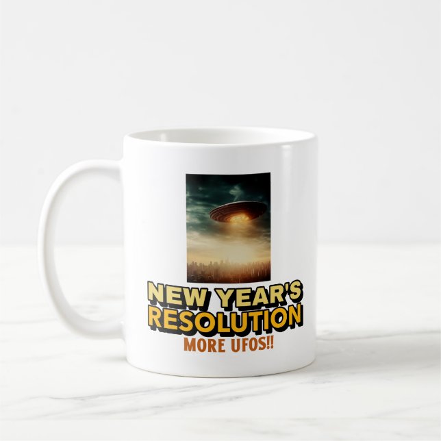 Taza De Café Resolución de Año Nuevo: más OVNI (Izquierda)