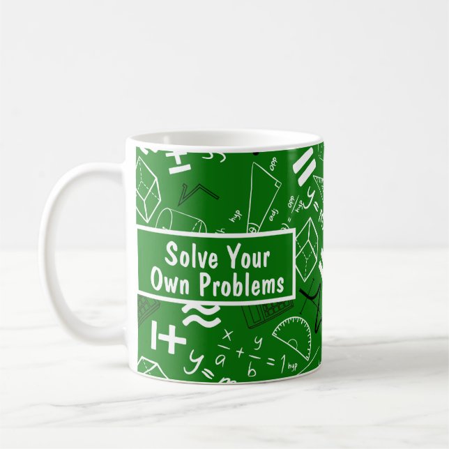 Taza De Café resolver sus propios problemas matemáticos diverti (Izquierda)