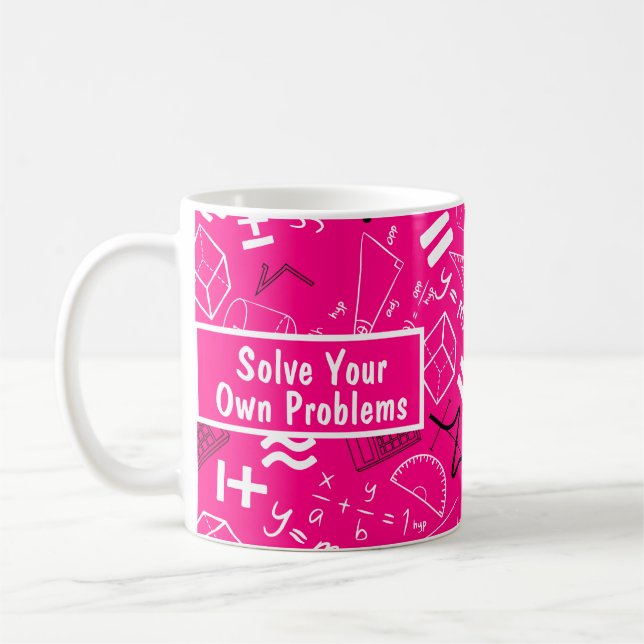 Taza De Café resolver sus propios problemas matemáticos rosados (Izquierda)