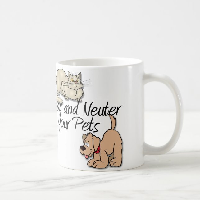 Taza De Café Respalde y neutralice a sus Mascotas (Derecha)