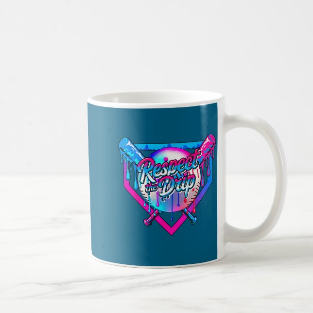 Taza De Café Respect The Drip Baseball Ice Cream For Kids Boys  (Derecha)