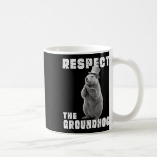 Taza De Café Respetar El Día De La Raza Respetar El Groundhog _