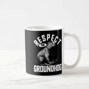 Taza De Café Respetar la marmota divertida animal mapache de ma