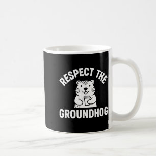 Taza De Café Respetar la marmota divertido humor café vida silv