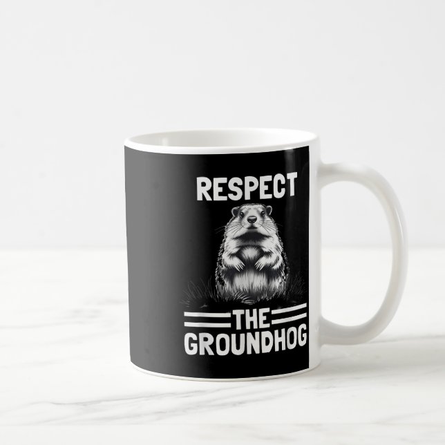 Taza De Café Respeto A La Celebración De Groundhog Day _1 (Derecha)