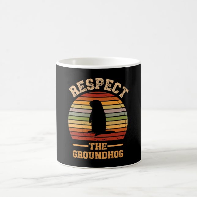 Taza De Café Respeto a la festividad de Groundhog (Centro)