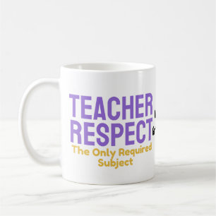 Taza De Café Respeto a los maestros la única materia obligatori