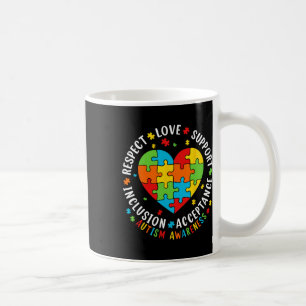 Taza De Café Respeto Amor Apoyo Aceptación Inclusión Autismo A
