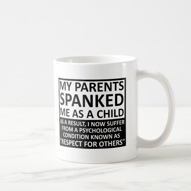 Taza De Café Respeto para otros Graciosos Mug (Derecha)