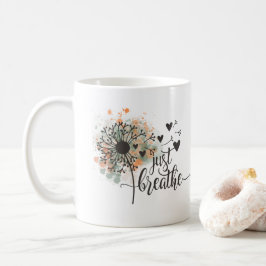 Taza De Café Respira Dandelion con el estímulo del yoga del cor