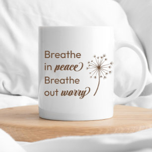 Taza De Café Respirar en paz Respira preocupación Inspiración M