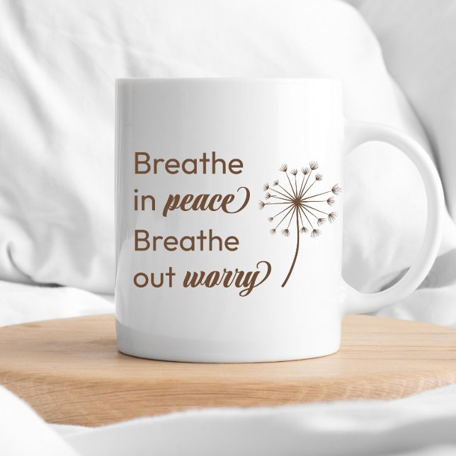 Taza De Café Respirar en paz Respira preocupación Inspiración M (Subido por el creador)