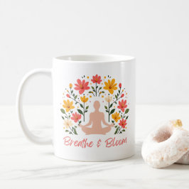 Taza De Café Respirar y florecer yoga meditation Mug