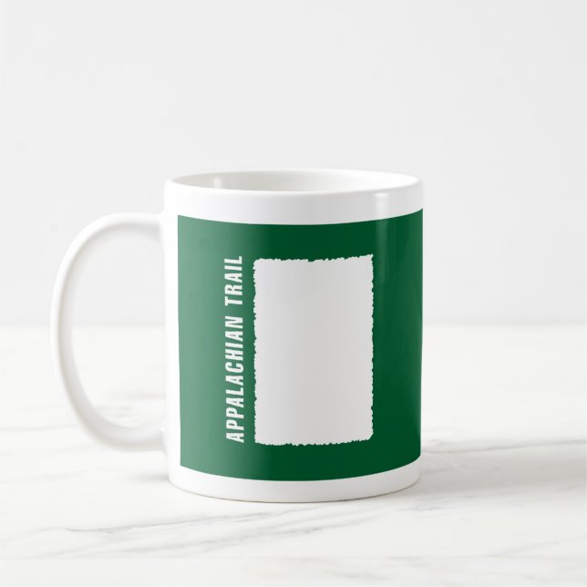 Taza De Café Resplandor apalache del blanco del rastro (Izquierda)