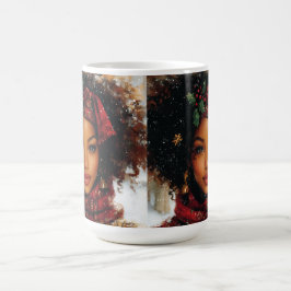 Taza De Café Resplandor Invernal Reina Afrocentrica – Arte Navi