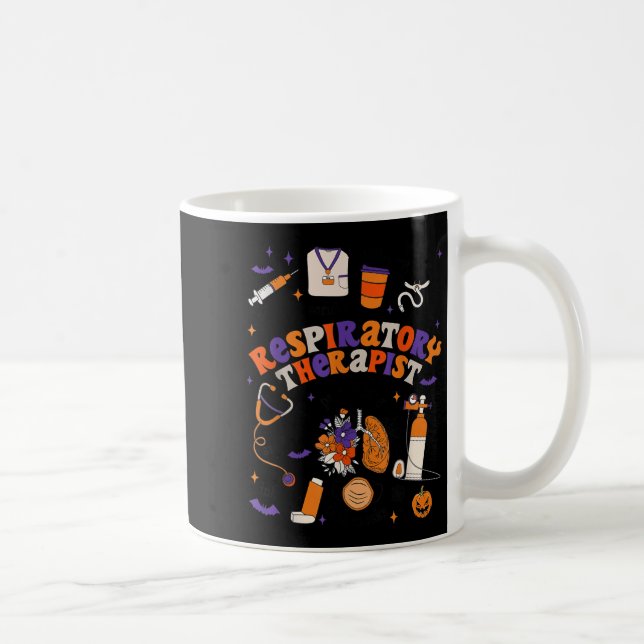 Taza De Café Resratory Therast Shirt Halloween Resratory Theras (Derecha)