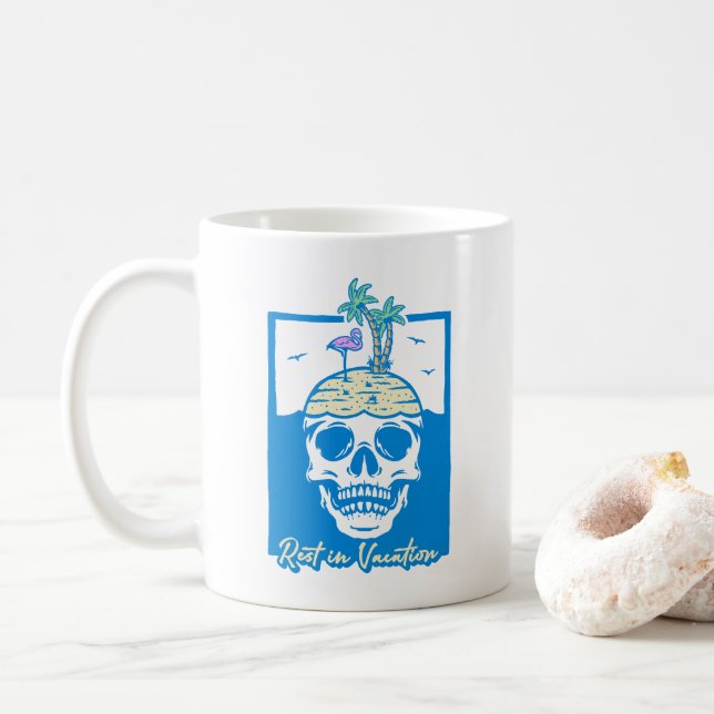 Taza De Café Rest in Vacation (Con donut)