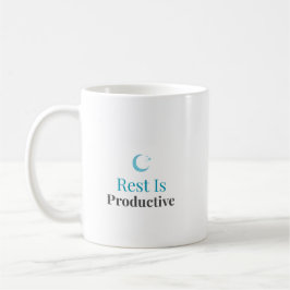 Taza De Café Rest Is Productive – Minimal Motivation Mug