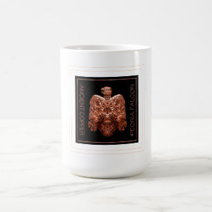 Taza de café restaurada del antiguo halcón de cobr