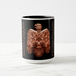 Taza de café restaurada del antiguo halcón de cobr